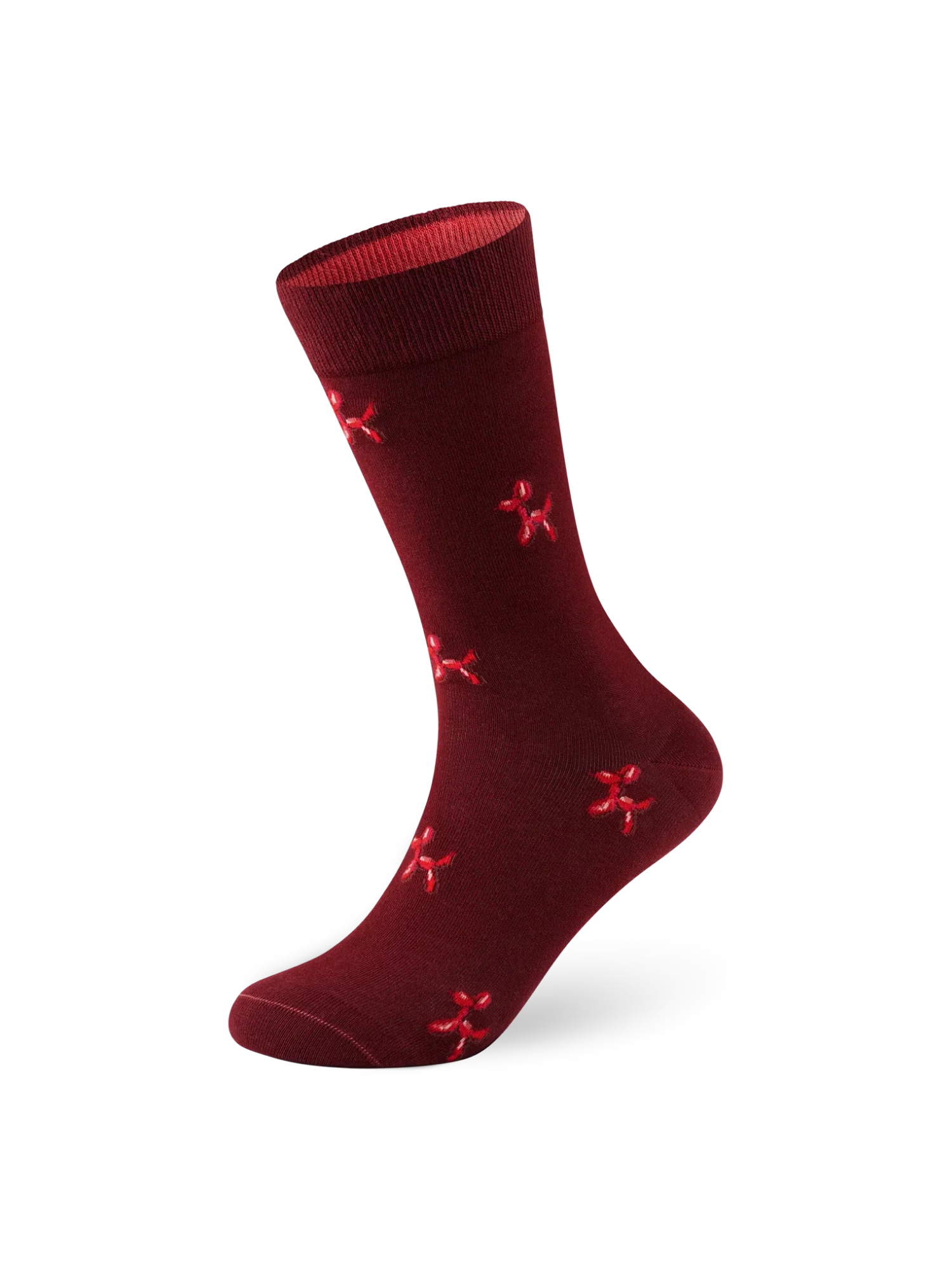von Jungfeld Socken Dog Wine Red