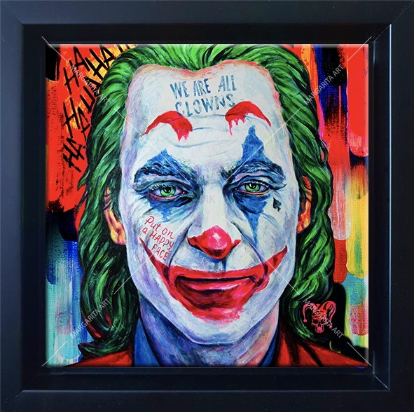 „we are all Clowns“ Bild 20 x 20 cm gerahmt