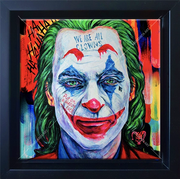 „we are all Clowns“ Bild 20 x 20 cm gerahmt „we are all Clowns“ Bild 20 x 20 cm gerahmt