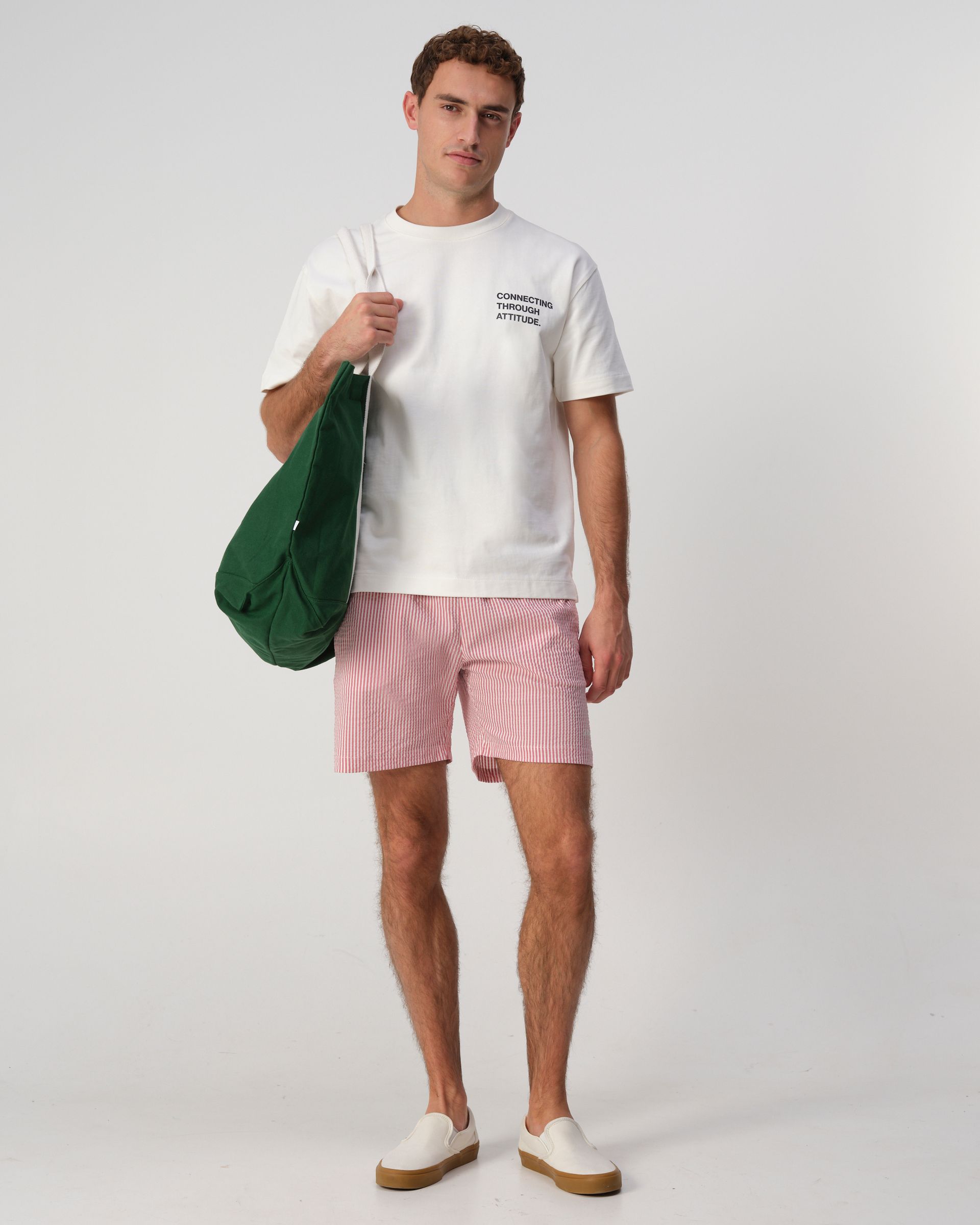 J.C. RAGS Axel Swimshorts Red Stripes