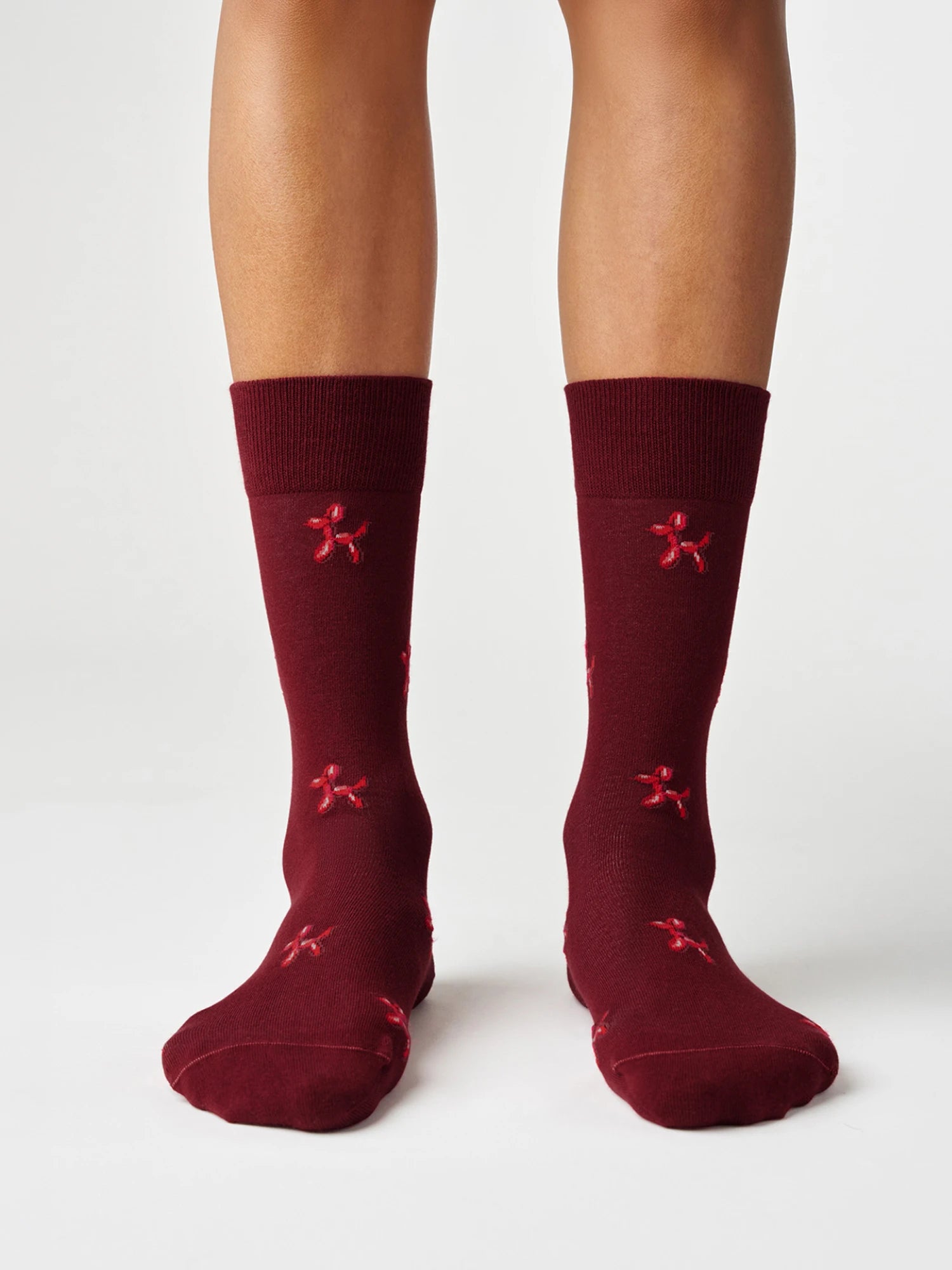 von Jungfeld Socken Dog Wine Red
