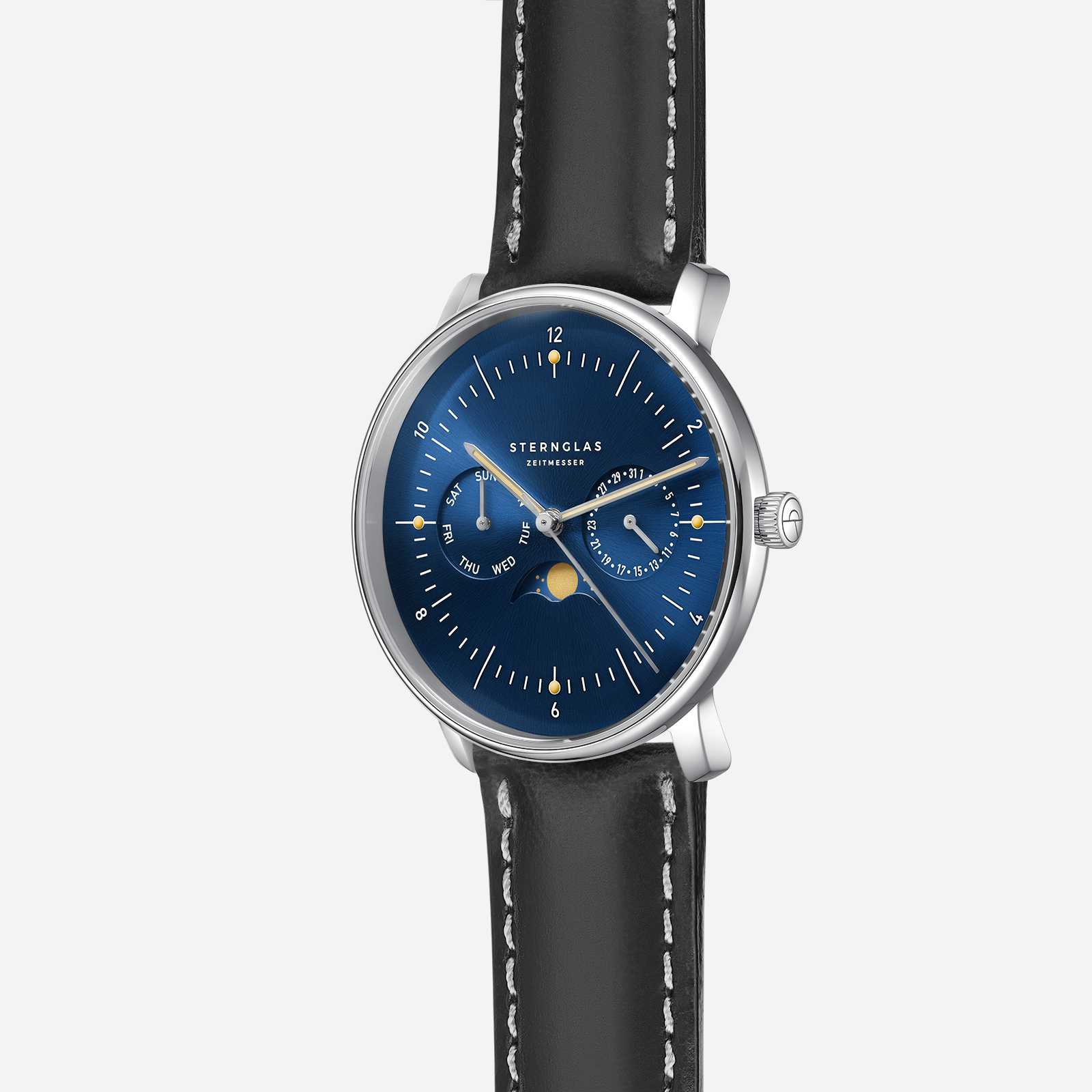 Sternglas Naos Mondphase Mitternachtsblau