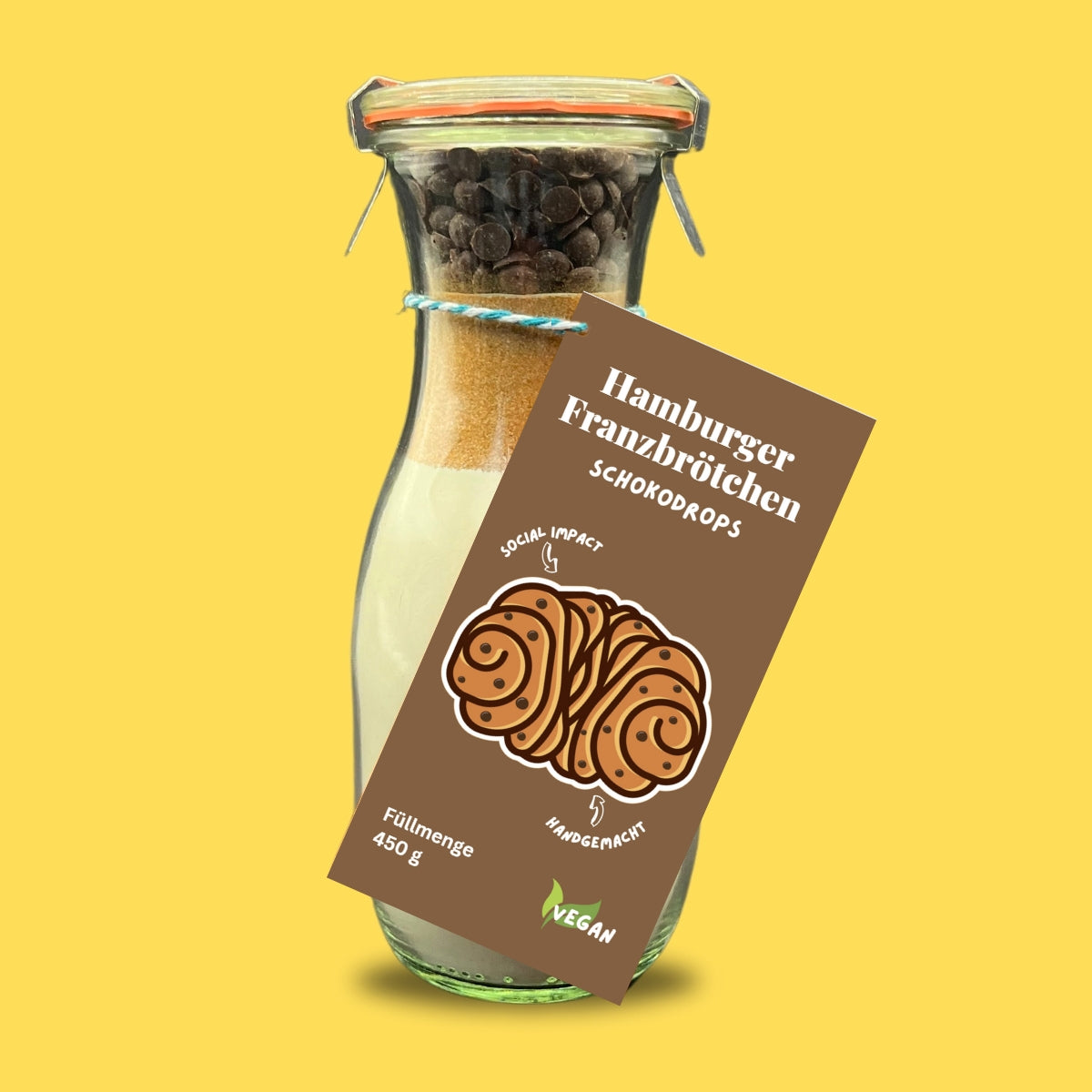 Hamburger Franzbrötchen Backmischung Schokodrops