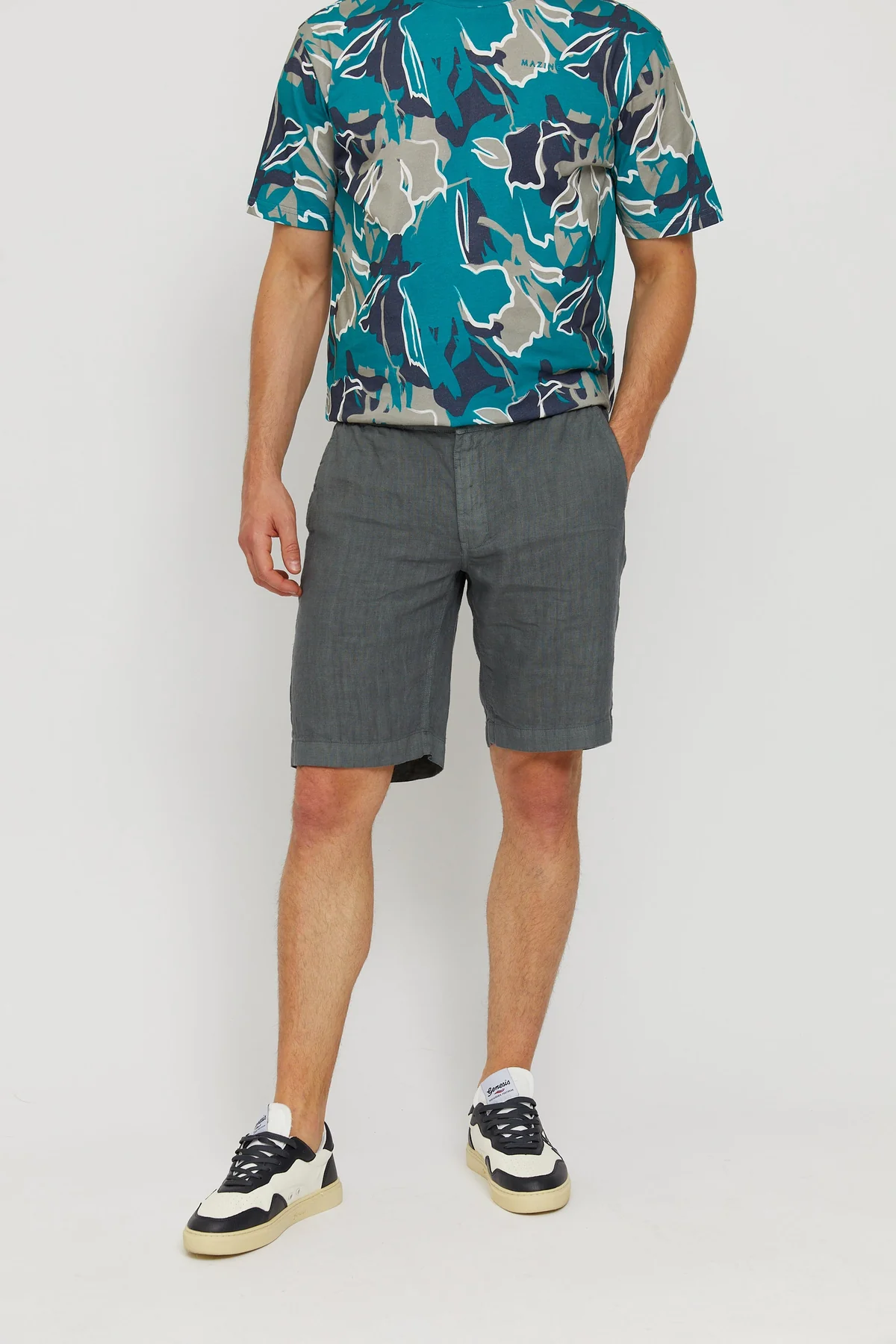 Mazine Littlefield Linen Shorts - grau