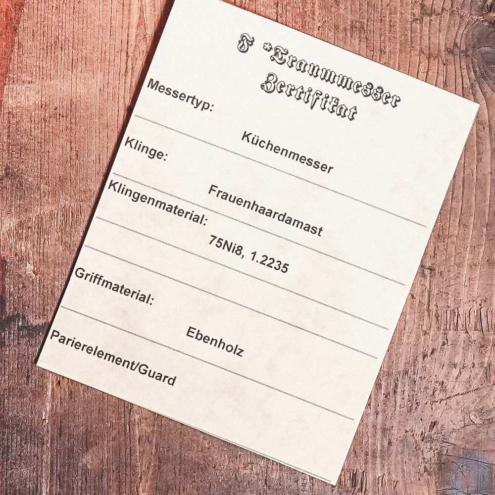 Küchenmesser "Chefmesser" handgeschmiedet