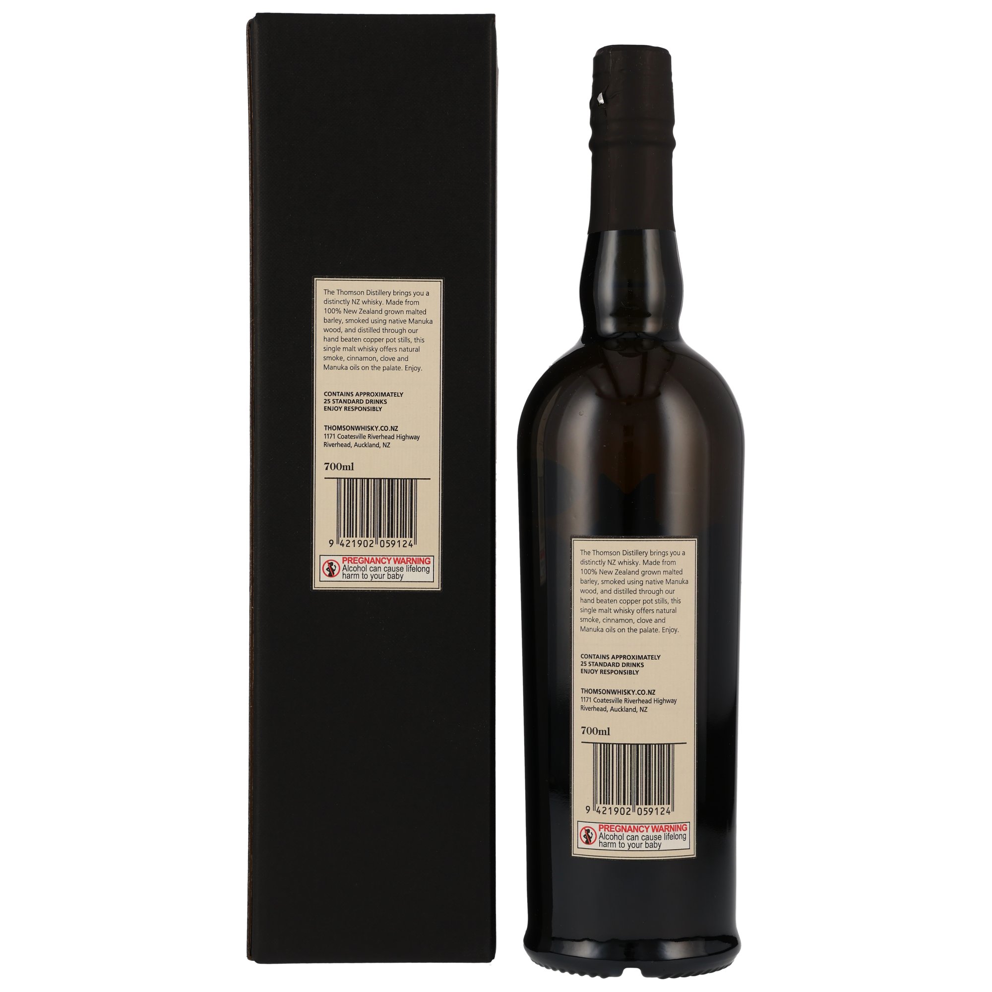Thomson New Zealand Single Malt Whisky - Manuka Wood Smoke Thomson New Zealand Single Malt Whisky - Manuka Wood Smoke