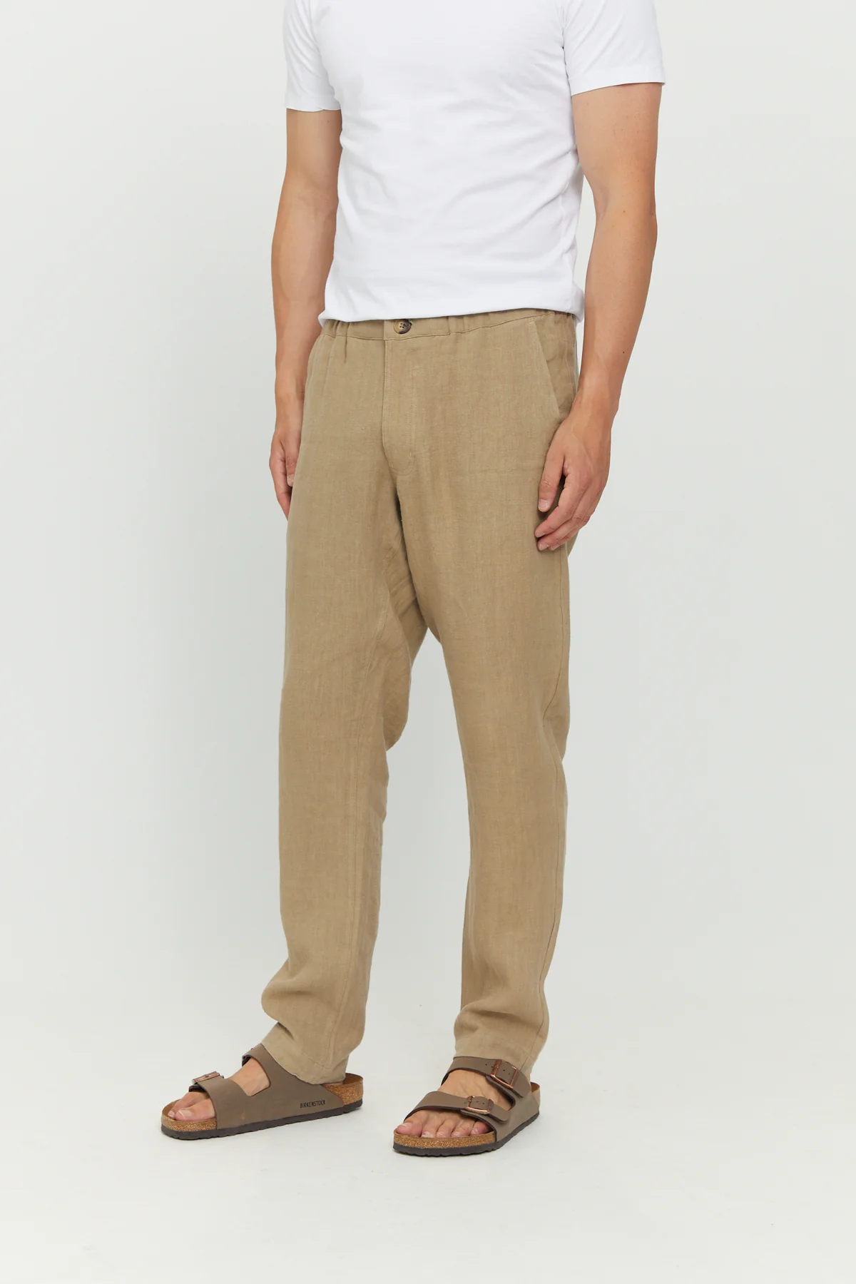 Mazine Littlefield Linen Pants - Sandy Olive