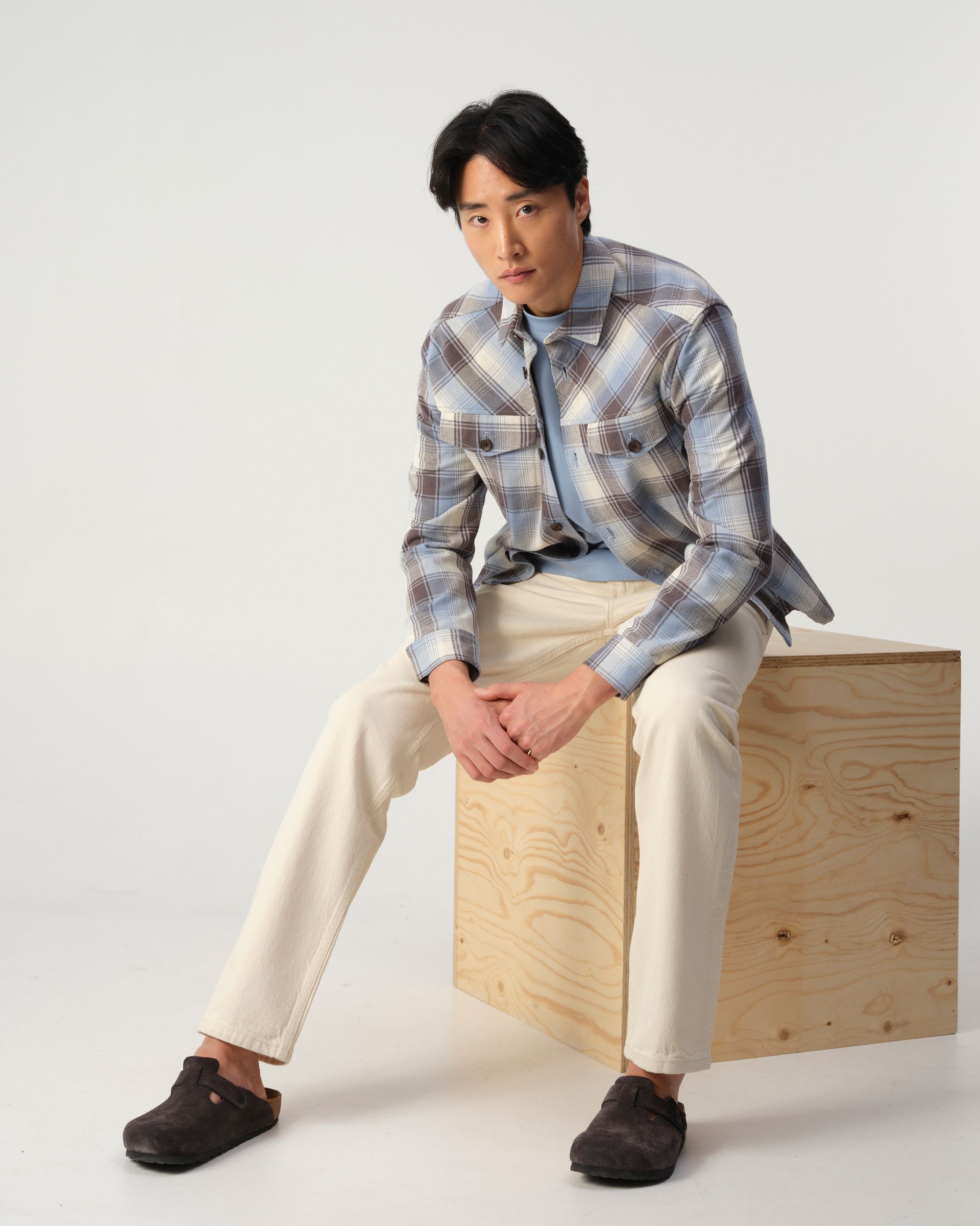 J.C. RAGS Rylee Overshirt Big Check