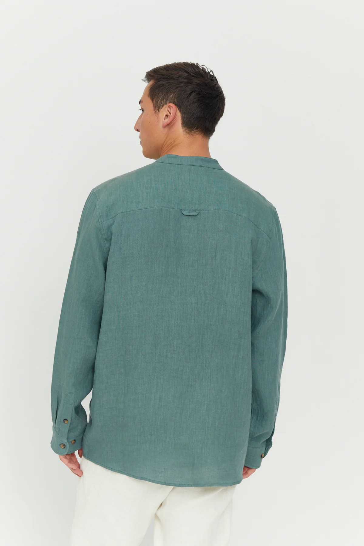 Mazine Altona Linen Shirt langarm - Jade