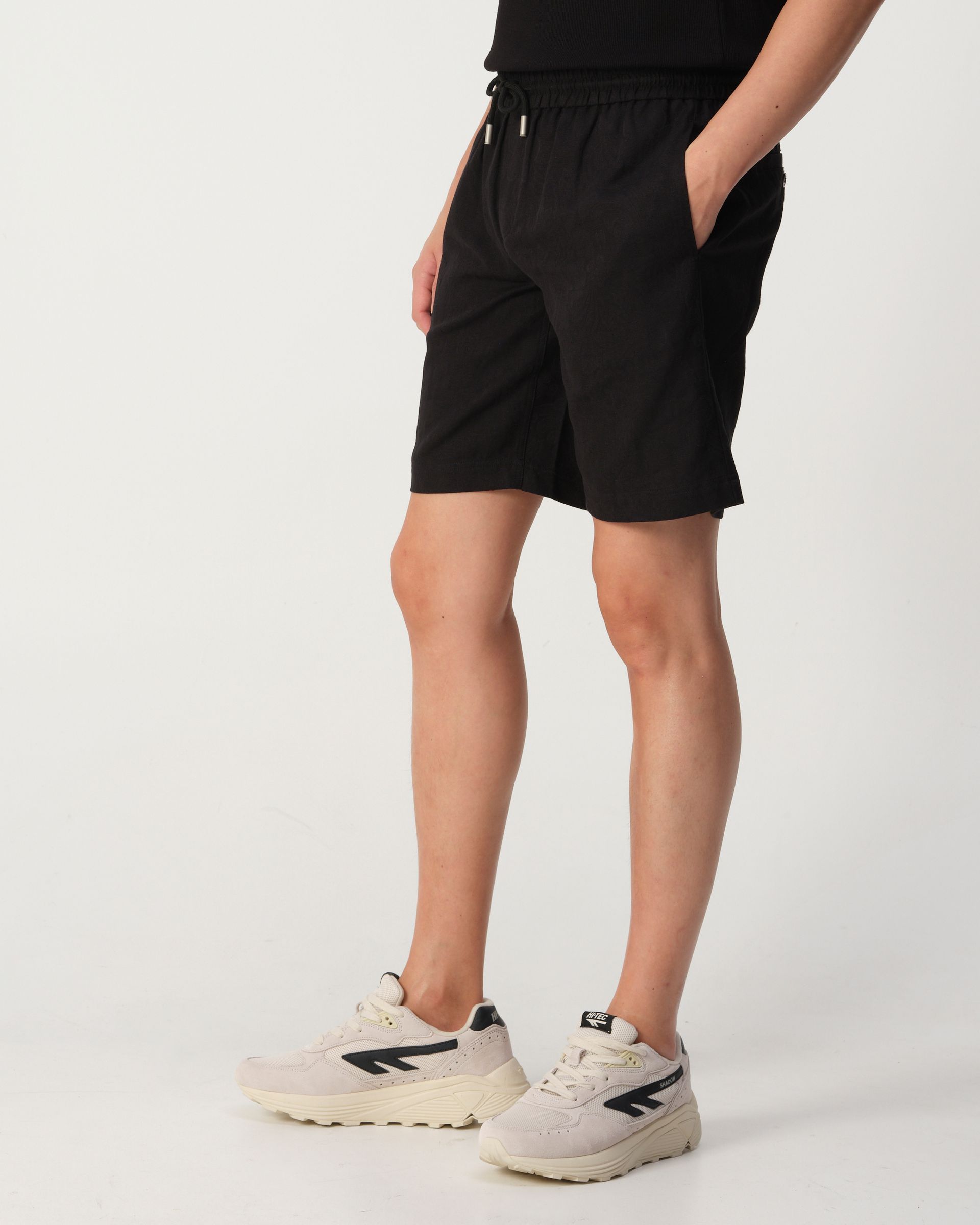 J.C. RAGS Andy Jacquard Short Schwarz