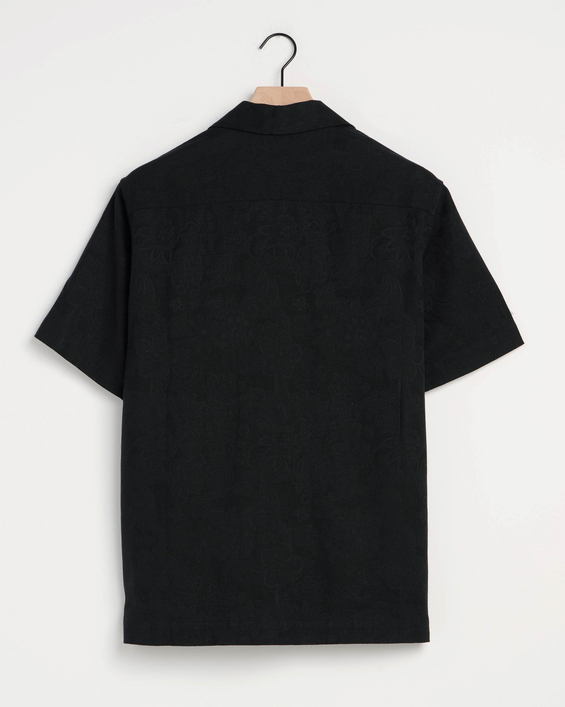 J.C. RAGS Aaron Jacquard Casual Overhemd Schwarz