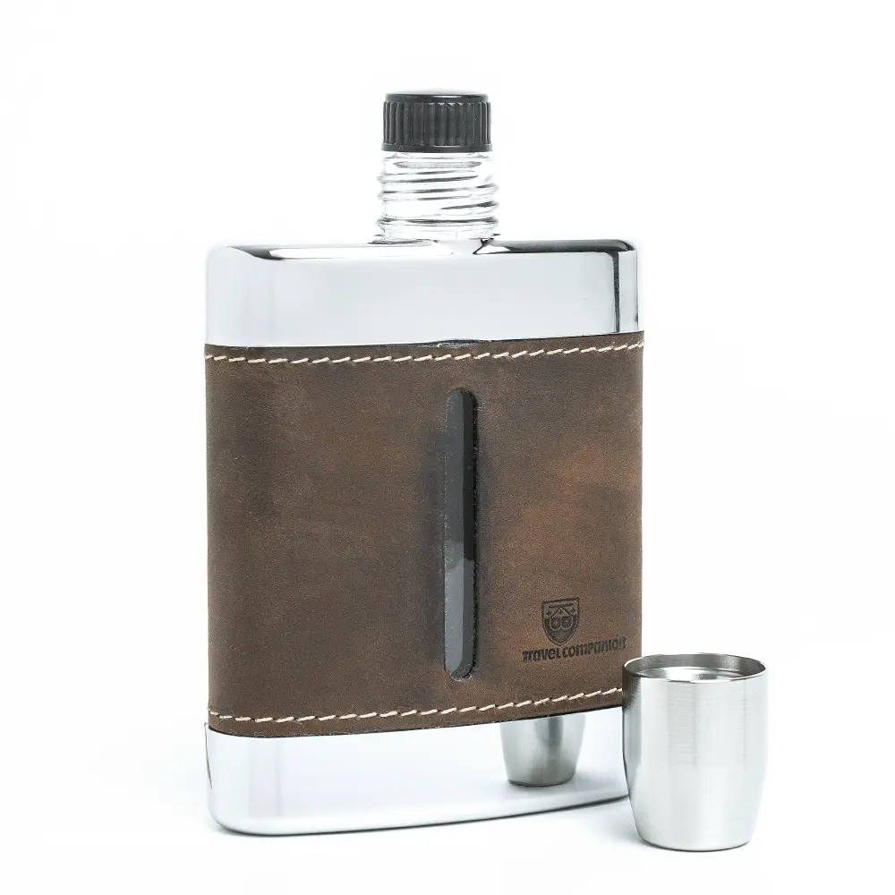 Flachmann 150ml Leder braun Flachmann 150ml Leder braun