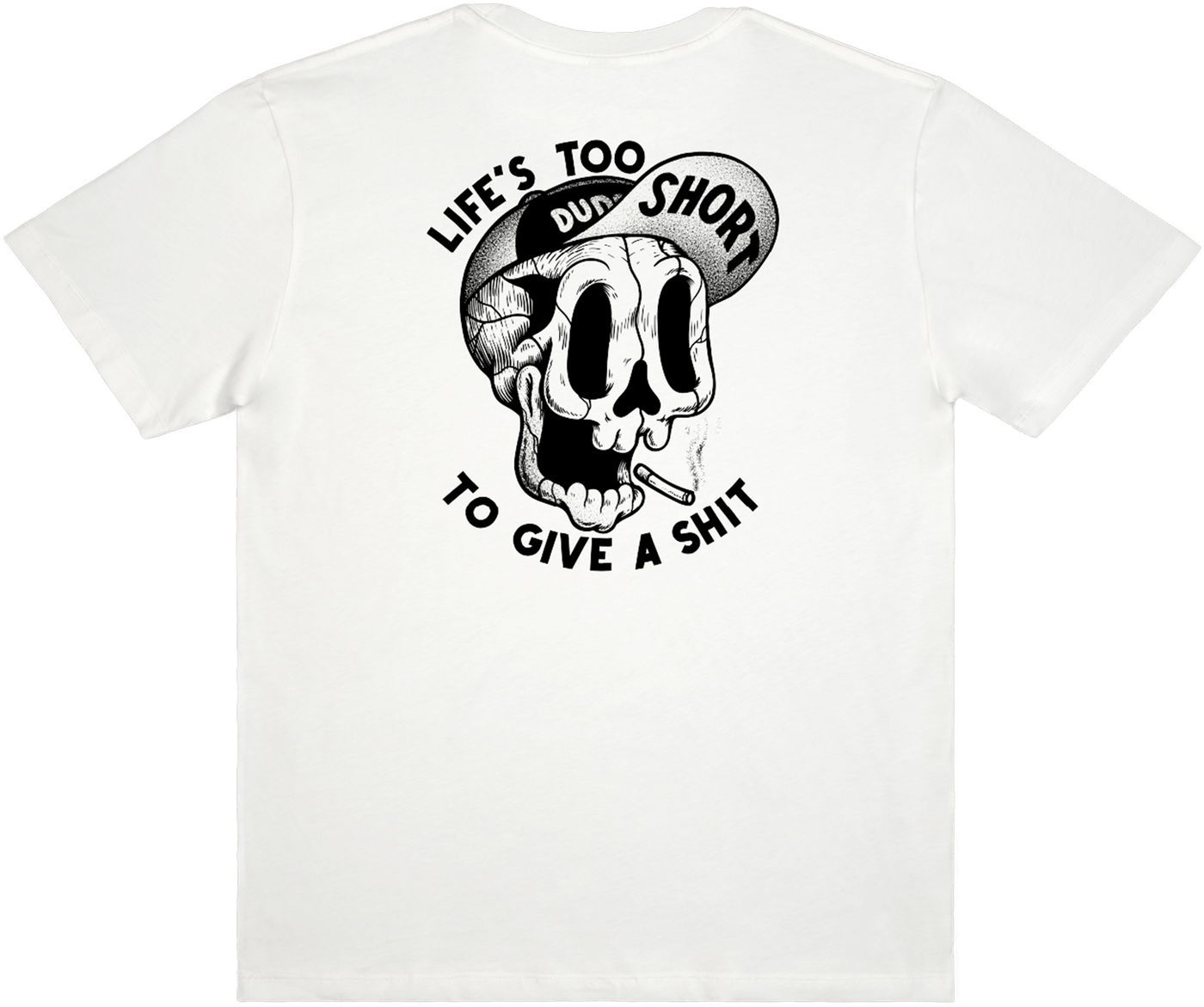 The Dudes T-Shirt „TOO SHORT SMOKES“ white