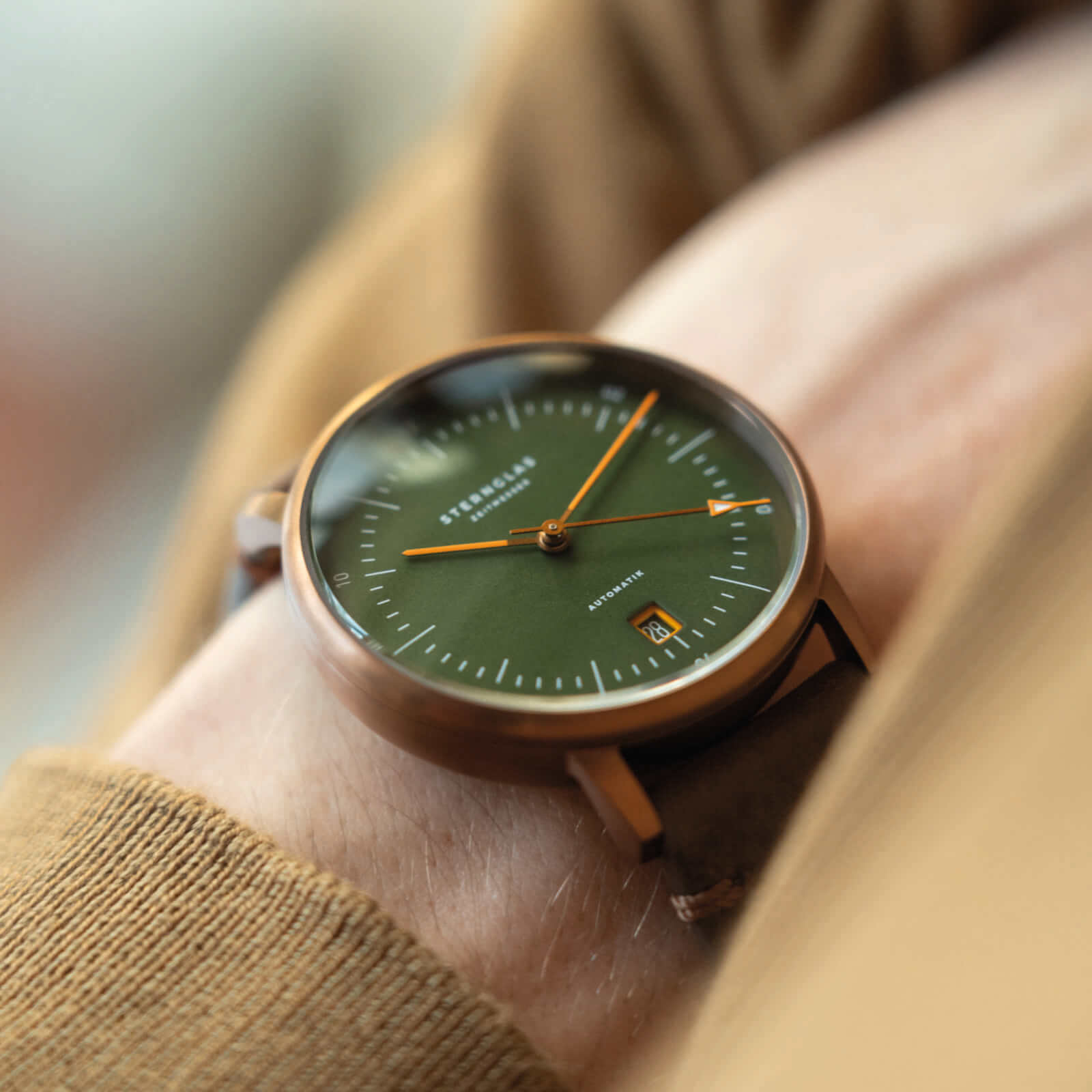 Sternglas Automatik Edition Bronze grün bronze Vintage Mokka