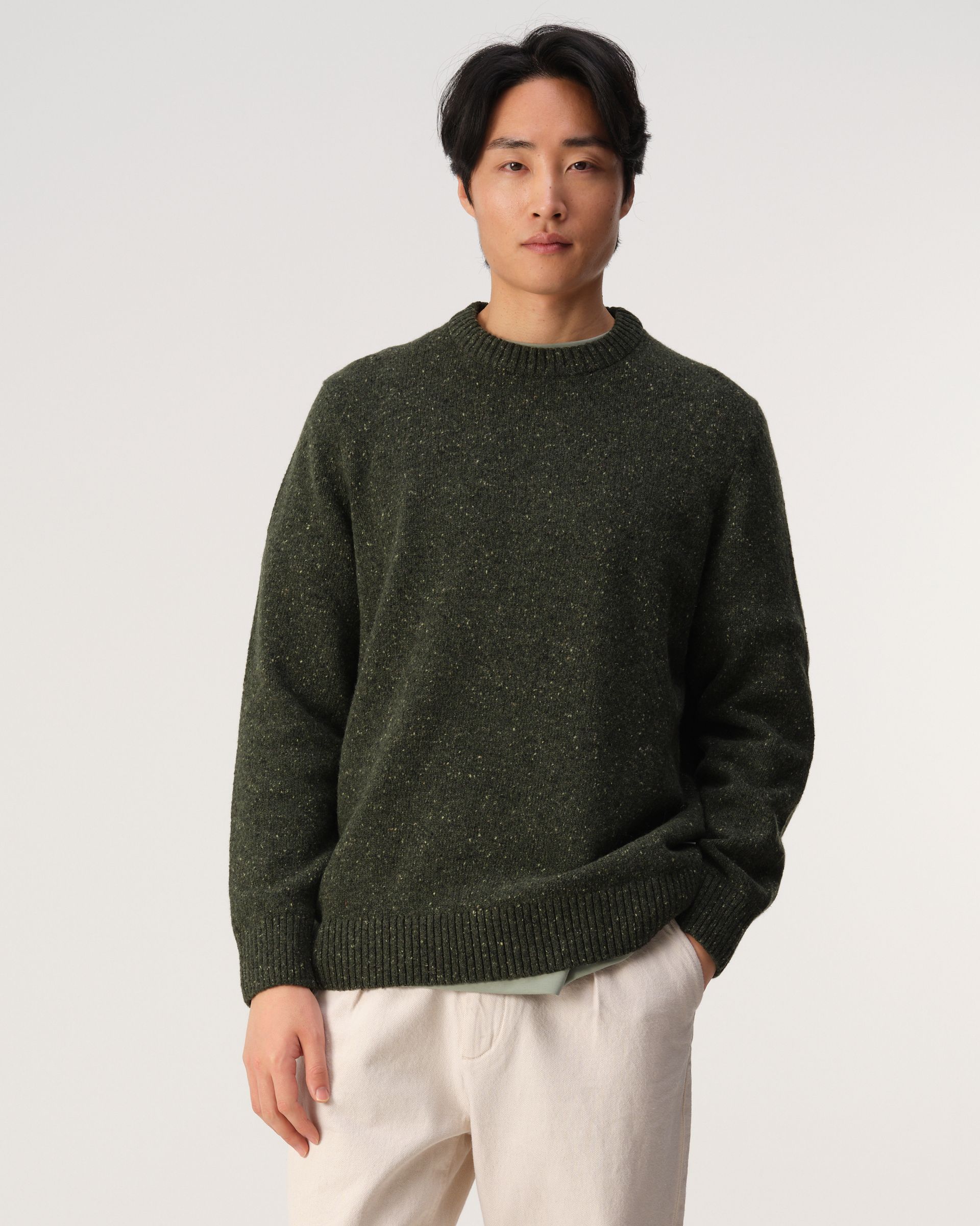 J.C. RAGS Bud Crewneck Dark Green