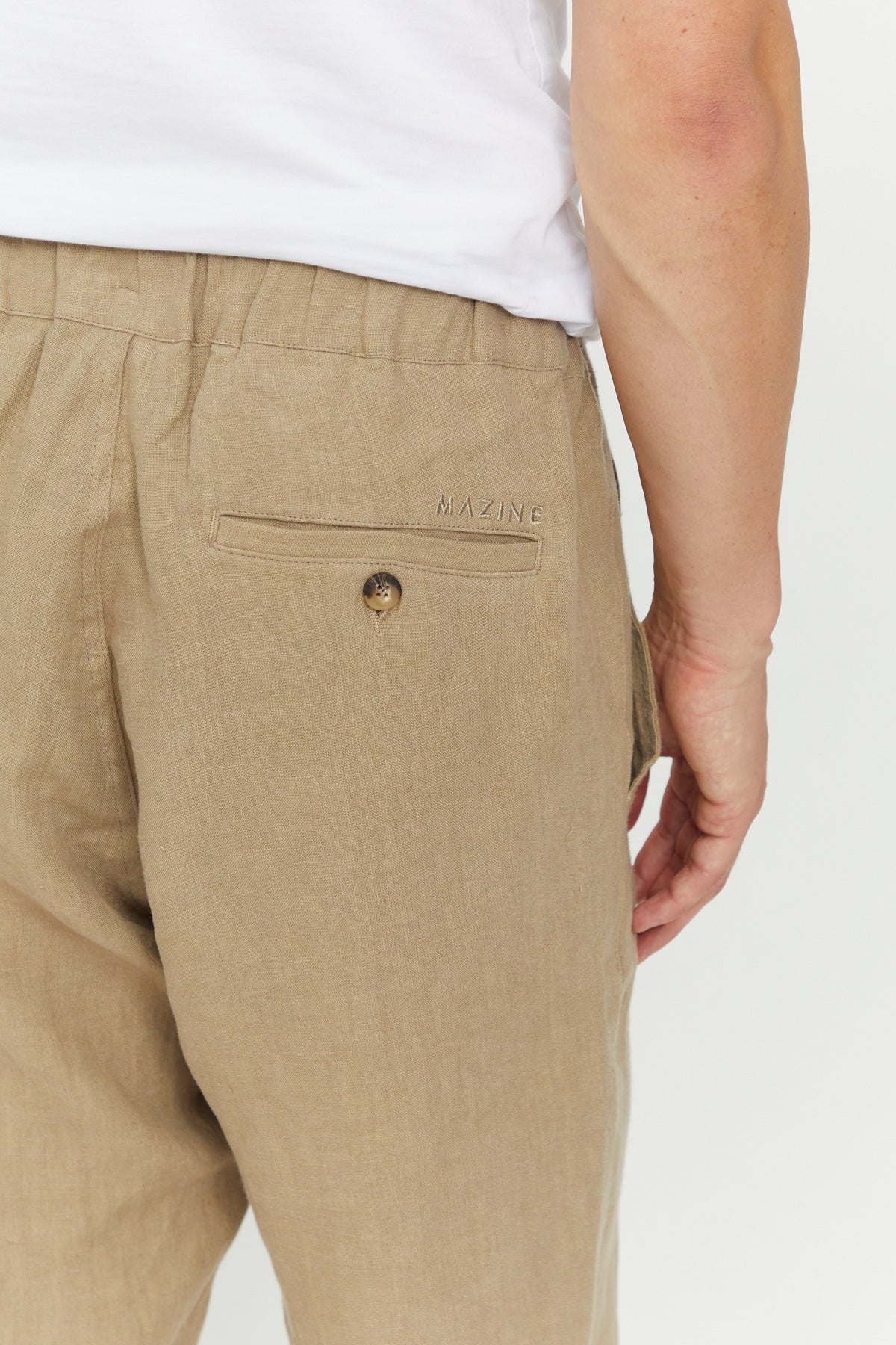 Mazine Littlefield Linen Pants - Sandy Olive