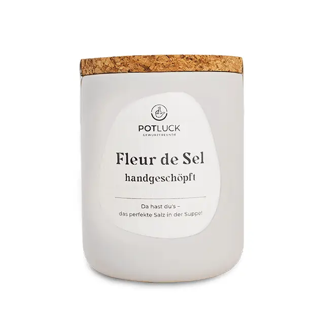 Potluck Fleur de Sel - handgeschöpftes Meersalz 80g Potluck Fleur de Sel - handgeschöpftes Meersalz 80g