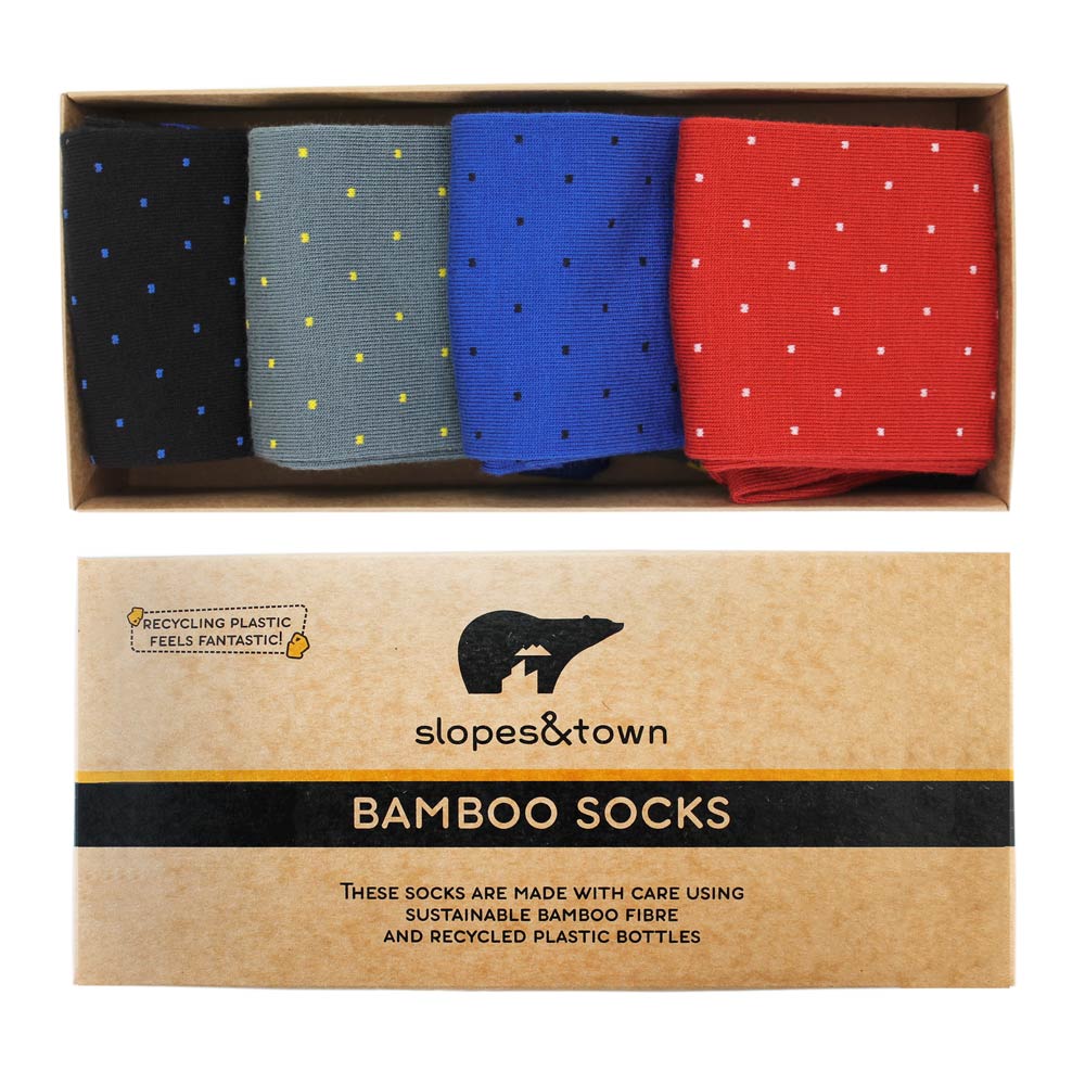 Slopes & Town Socken Dots Red Black Edition