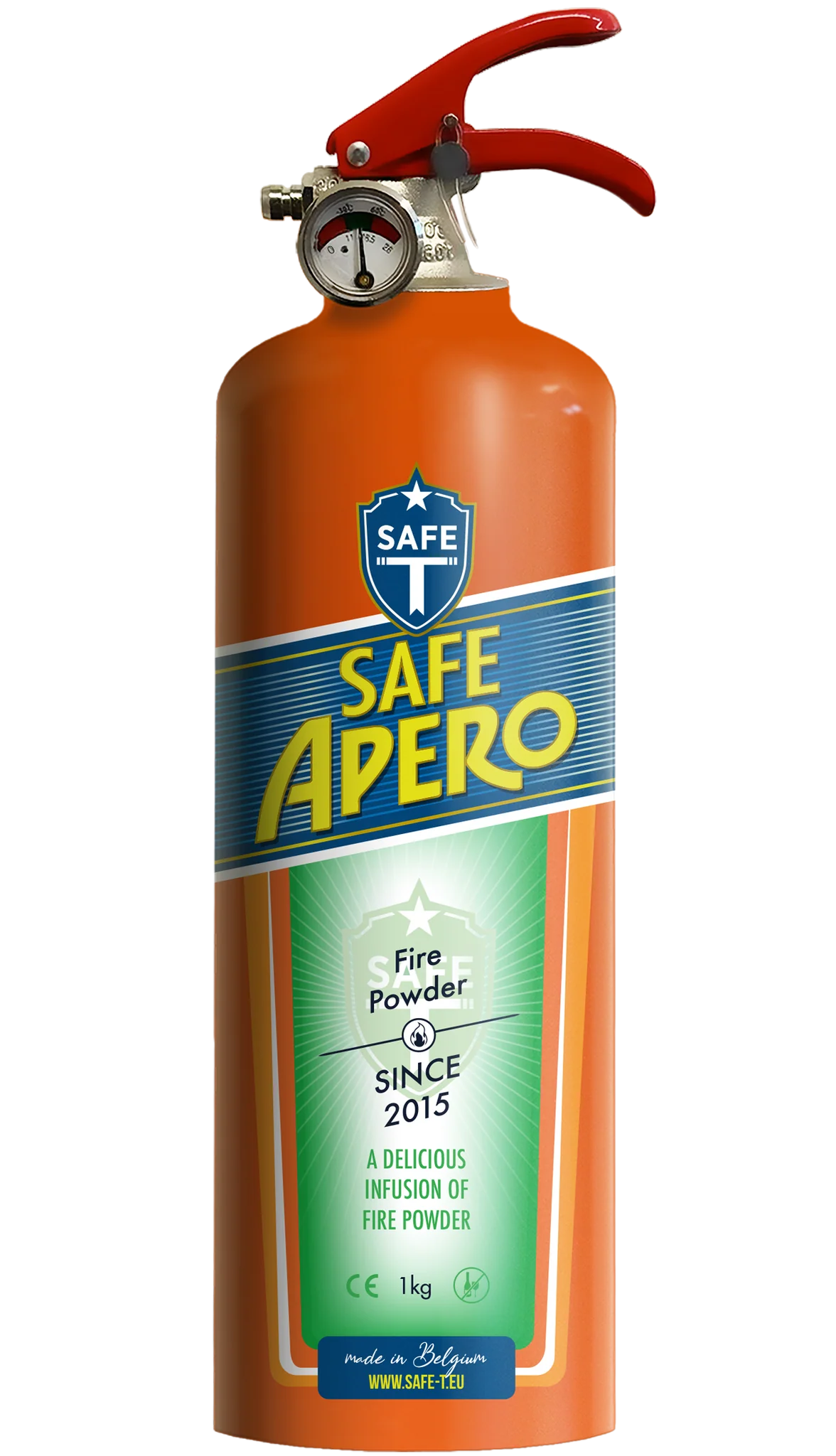 Safe-T Feuerlöscher - Aperol 1kg ABC-Pulver, 10 Jahre Garantie