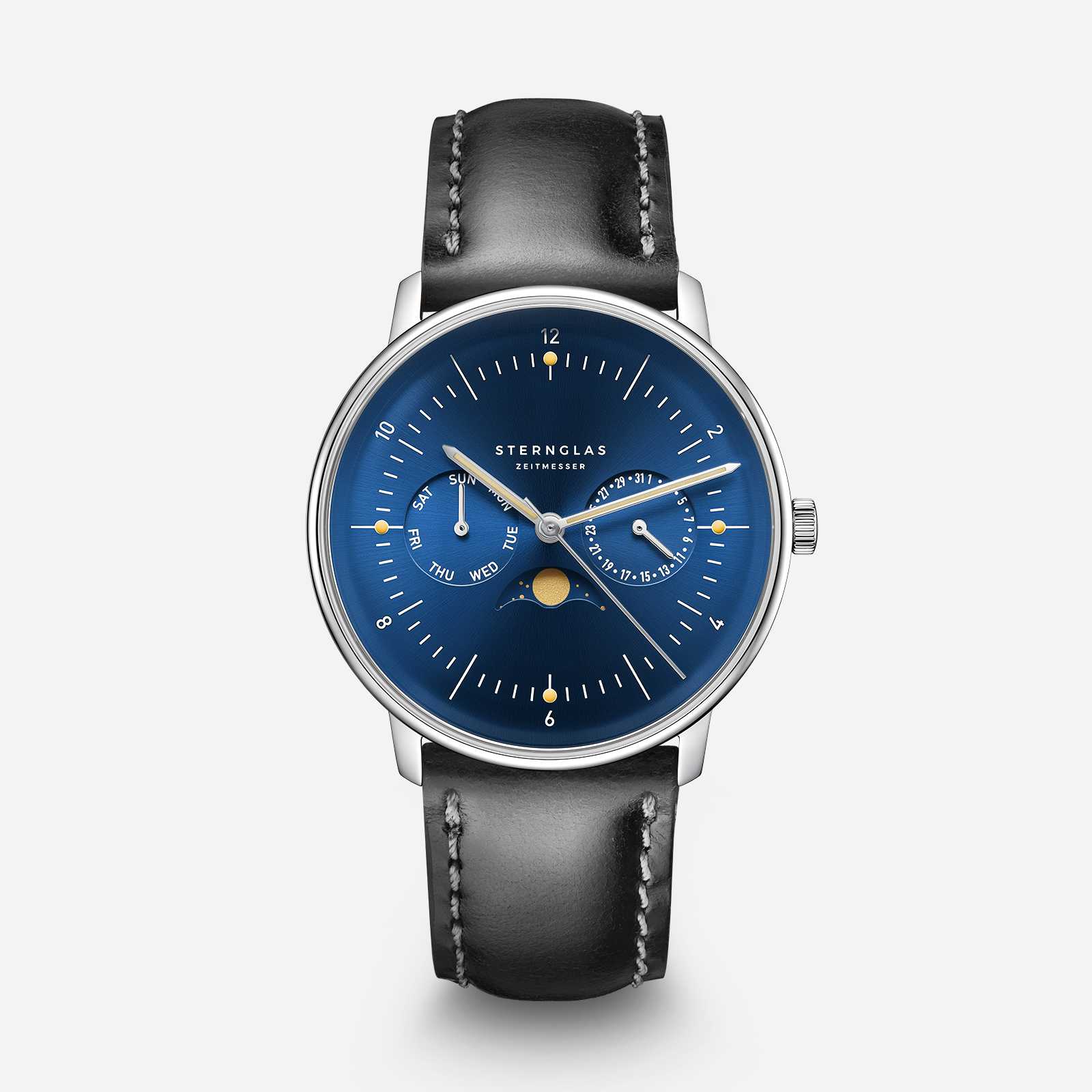 Sternglas Naos Mondphase Mitternachtsblau