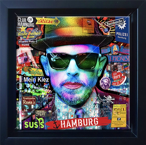 Hamburger Hip-Hop Musiker „HH Edition“ Bild 20 x 20 cm gerahmt Hamburger Hip-Hop Musiker „HH Edition“ Bild 20 x 20 cm gerahmt