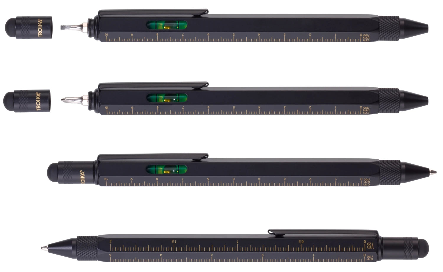 TROIKA Multitasking-Kugelschreiber CONSTRUCTION schwarz