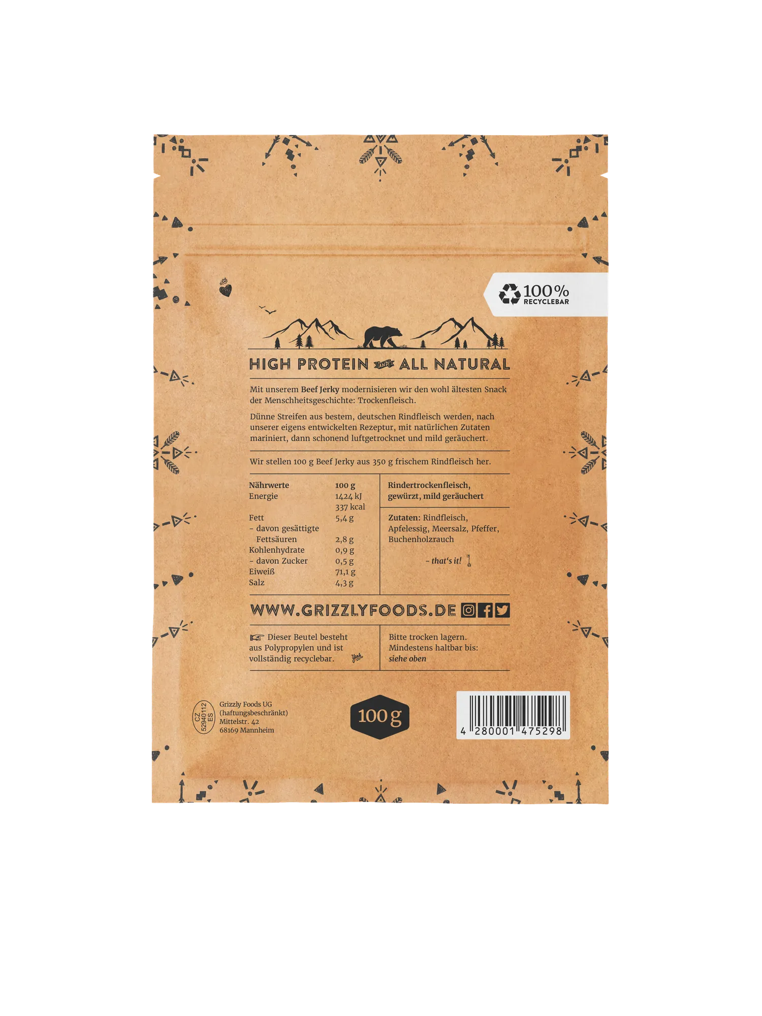 Beef Jerky - Original 100g Beef Jerky - Original 100g